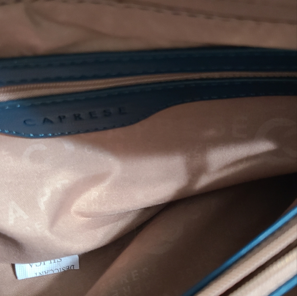 Caprese Blue Quilted Sling Long‎ Crossbody Purse Handbag - Picture 11 of 15